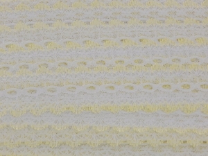 Feather Eyelet Lace Per Meter White/Yellow Edge Approx. 38mm